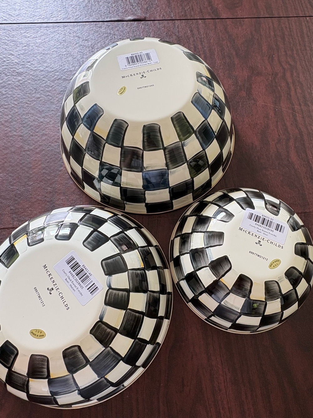 Mackenzie Child’s 3pc mixing bowls